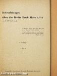 Betrachtungen über das fünfte Buch Mose II.