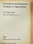 Simulation and Systems Analysis in Agriculture