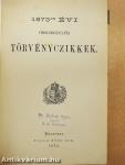 1873-ik évi országgyülési törvényczikkek
