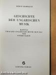 Geschichte der Ungarischen Musik