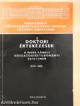 Doktori értekezések a Marx Károly Közgazdaságtudományi Egyetemen 1979-1980