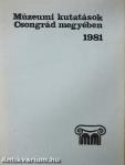 Múzeumi kutatások Csongrád megyében 1981