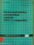 Külkereskedelmi statisztikai adatok 1971. I. negyedév