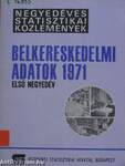 Belkereskedelmi adatok 1971. I. negyedév