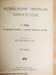 Irodalmunk tartalmi ismertetése I-III./A világirodalom klasszikusai. Tartalmi ismertetésben