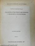 Filozófiatörténeti bevezetés a marxista filozófiába I.