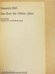Das Brot der frühen Jahre