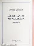 Bálint Sándor munkássága