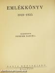 Dante Könyvkiadó Emlékkönyve 1919-1935