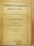 Természettudományi Közlöny 1898. január-december/Pótfüzetek a Természettudományi Közlönyhöz 1898. január-december