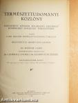 Természettudományi Közlöny 1929. január-december/Pótfüzetek a Természettudományi Közlönyhöz 1929. január-december