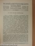 Természettudományi Közlöny 1929. január-december/Pótfüzetek a Természettudományi Közlönyhöz 1929. január-december