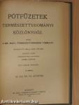 Természettudományi Közlöny 1921. január-december/Pótfüzetek a Természettudományi Közlönyhöz 1921. január-december