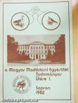 A Magyar Madártani Egyesület Tudományos Ülése I.