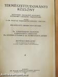 Természettudományi Közlöny 1940. január-december/Pótfüzetek a Természettudományi Közlönyhöz 1940. január-december