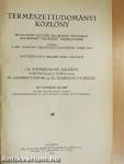 Természettudományi Közlöny 1938. január-december/Pótfüzetek a Természettudományi Közlönyhöz 1938. január-december