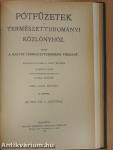 Természettudományi Közlöny 1918. január-december/Pótfüzetek a Természettudományi Közlönyhöz 1918. január-december