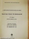 A gimnáziumi nevelés és oktatás terve - Magyar nyelv és irodalom III-IV. osztály