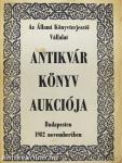 Antikvár könyv aukció - Budapest, 1982. november
