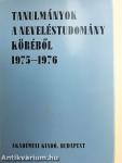 Tanulmányok a neveléstudomány köréből 1975-1976