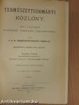 Természettudományi Közlöny 1902. január-december/Pótfüzetek a Természettudományi Közlönyhöz 1902. január-december