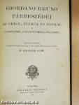 Giordano Bruno párbeszédei az Okról, Elvről és Egyről és a Végtelenről, a Világegyetemről és a Világokról