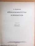 A Magyar Közalkalmazottak Almanachja 1937.