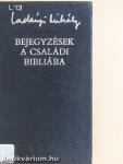 Bejegyzések a családi Bibliába