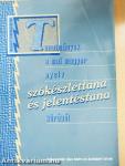 Tanulmányok a mai magyar nyelv szókészlettana és jelentéstana köréből