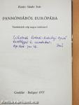 Pannóniából Európába (dedikált példány)
