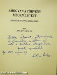 1888. XIX. törvénycikk a halászatról és végrehajtási utasítása (dedikált példány)