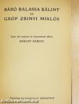 Báró Balassa Bálint és gróf Zrinyi Miklós