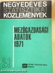 Mezőgazdasági adatok 1971/2-3