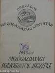 Országos Mezőgazdasági Könyvtár 1953 évi mezőgazdasági folyóiratok jegyzéke