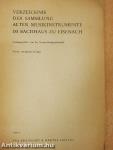 Verzeichnis der Sammlung alter Musikinstrumente im Bachhaus zu Eisenach
