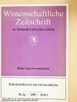 Wissenschaftliche Zeitschrift der Humboldt-Universität zu Berlin 1989. Heft 1