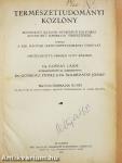 Természettudományi Közlöny 1931. január-december/Pótfüzetek a Természettudományi Közlönyhöz 1931. január-december