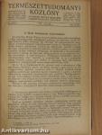 Természettudományi Közlöny 1931. január-december/Pótfüzetek a Természettudományi Közlönyhöz 1931. január-december