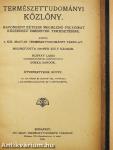 Természettudományi Közlöny 1920. január-december/Pótfüzetek a Természettudományi Közlönyhöz 1920. január-december