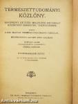 Természettudományi Közlöny 1921. január-december/Pótfüzetek a Természettudományi Közlönyhöz 1921. január-december