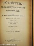 Természettudományi Közlöny 1921. január-december/Pótfüzetek a Természettudományi Közlönyhöz 1921. január-december