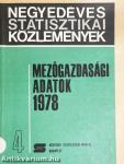 Mezőgazdasági adatok 1978/4.