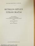 Bethlen István titkos iratai