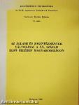 Az állami és jogintézmények változásai a XX. század első felében Magyarországon