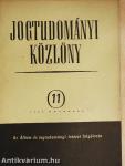 Jogtudományi Közlöny 1955. november