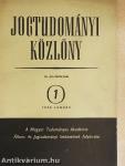 Jogtudományi Közlöny 1956. január
