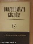 Jogtudományi Közlöny 1955. május