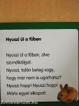 Nyuszi ül a fűben