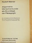 Allgemeine Menschenkunde als Grundlage der Pädagogik