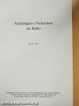 Archäologische Nachrichten aus Baden 1985/Heft 34